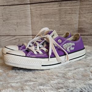 Converse Purple/Silver KSU Wildcats Sneakers, Womens Size 6.5, Great Condition